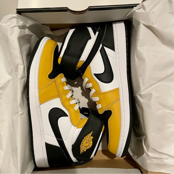 Nike Air Jordan 1 High FlyEase 'Yellow Ochre' Men’s Size 10 NEW - Picture 7 of 15